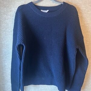 Long Sleeve Navy Blue Knit Crewneck‎ Size 3XL